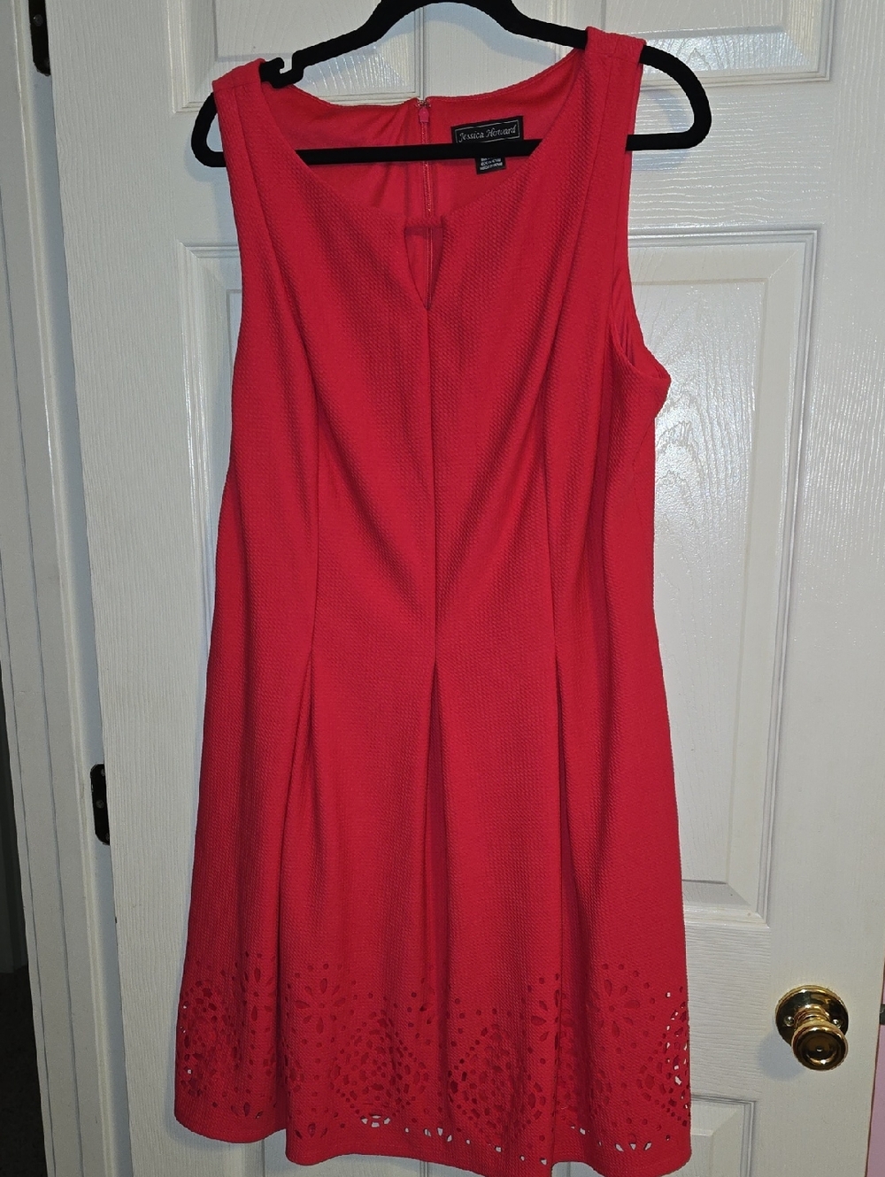 Jessica Howard‎ Coral Sleeveless Fit-and-Flare Midi Dress